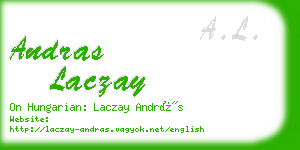 andras laczay business card